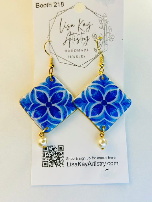 Tile 1 Dangle Earrings