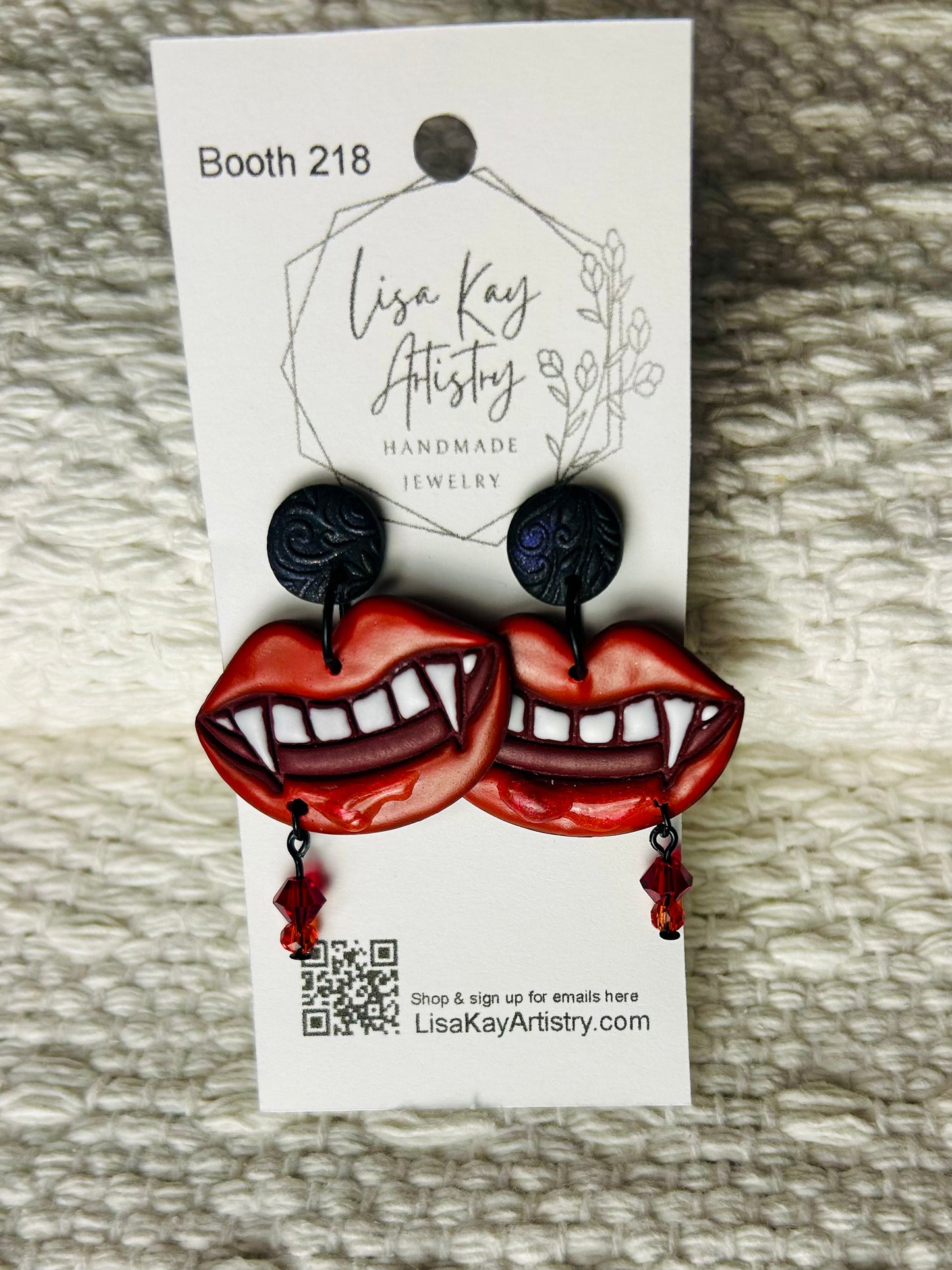 Vampire Lips Dangle Earrings
