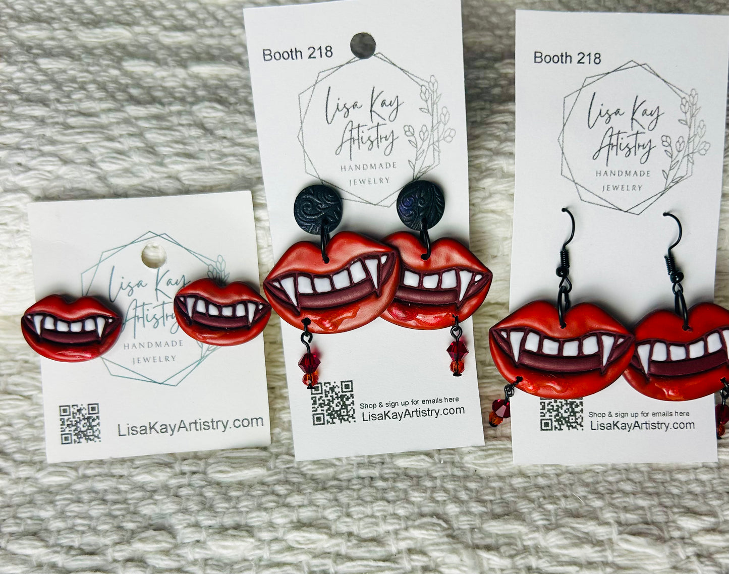 Vampire Lips Dangle Earrings