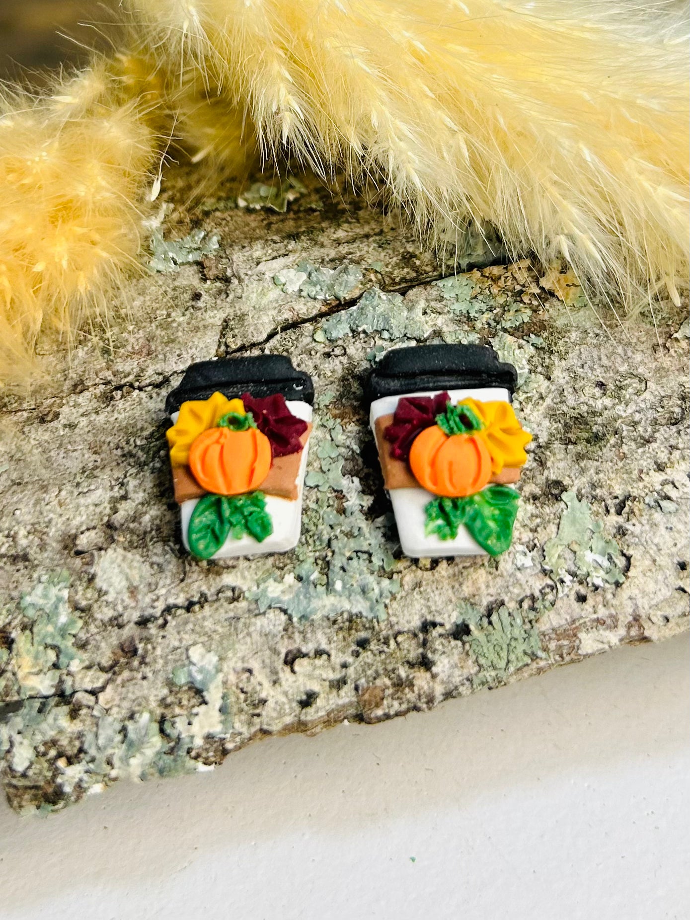 Pumpkin Spice Latte Studs