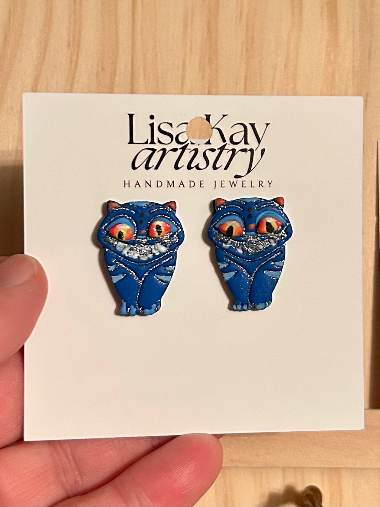 Derpy Tiger Dangle Earrings or Studs-Handcrafted