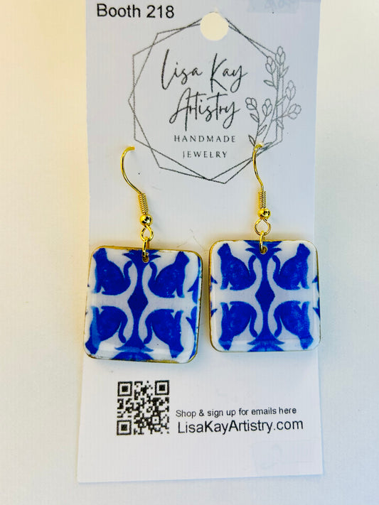 Tile 4 Dangle Earrings