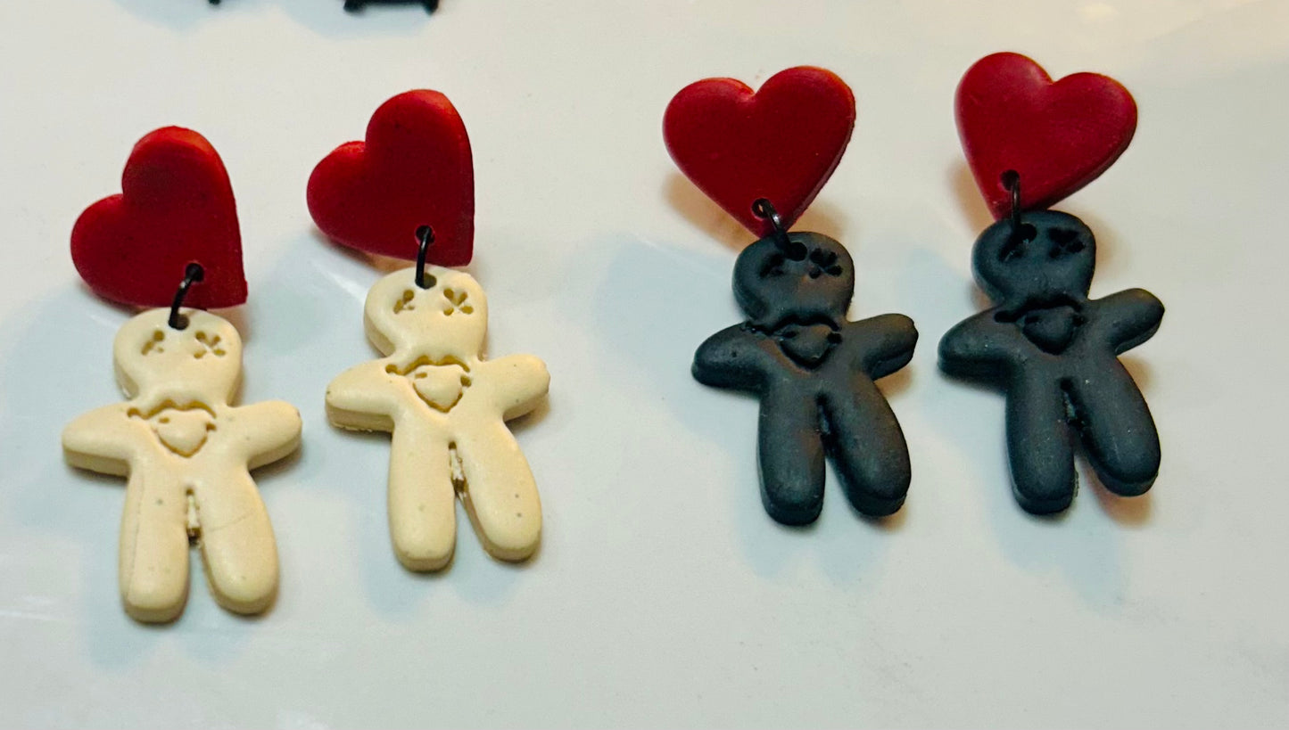 Voodoo dolls with heart stud