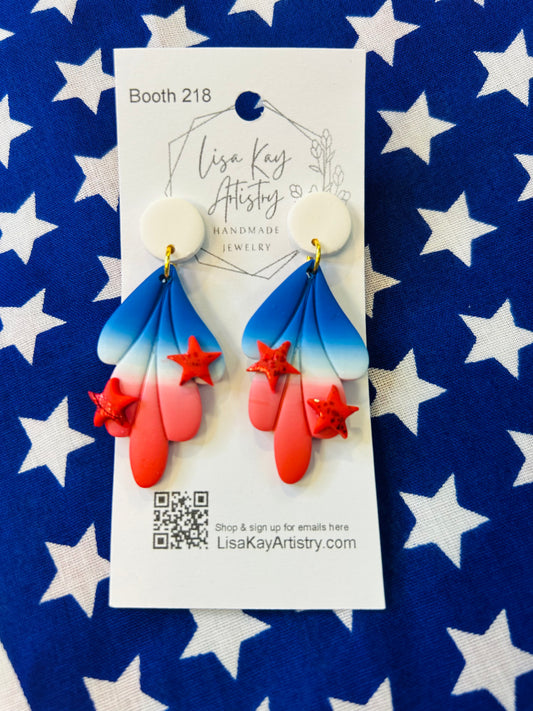 Red White & Blue Dangles