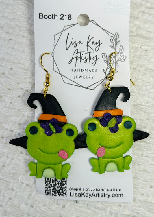 Frogs with Purple Bug Dangles
