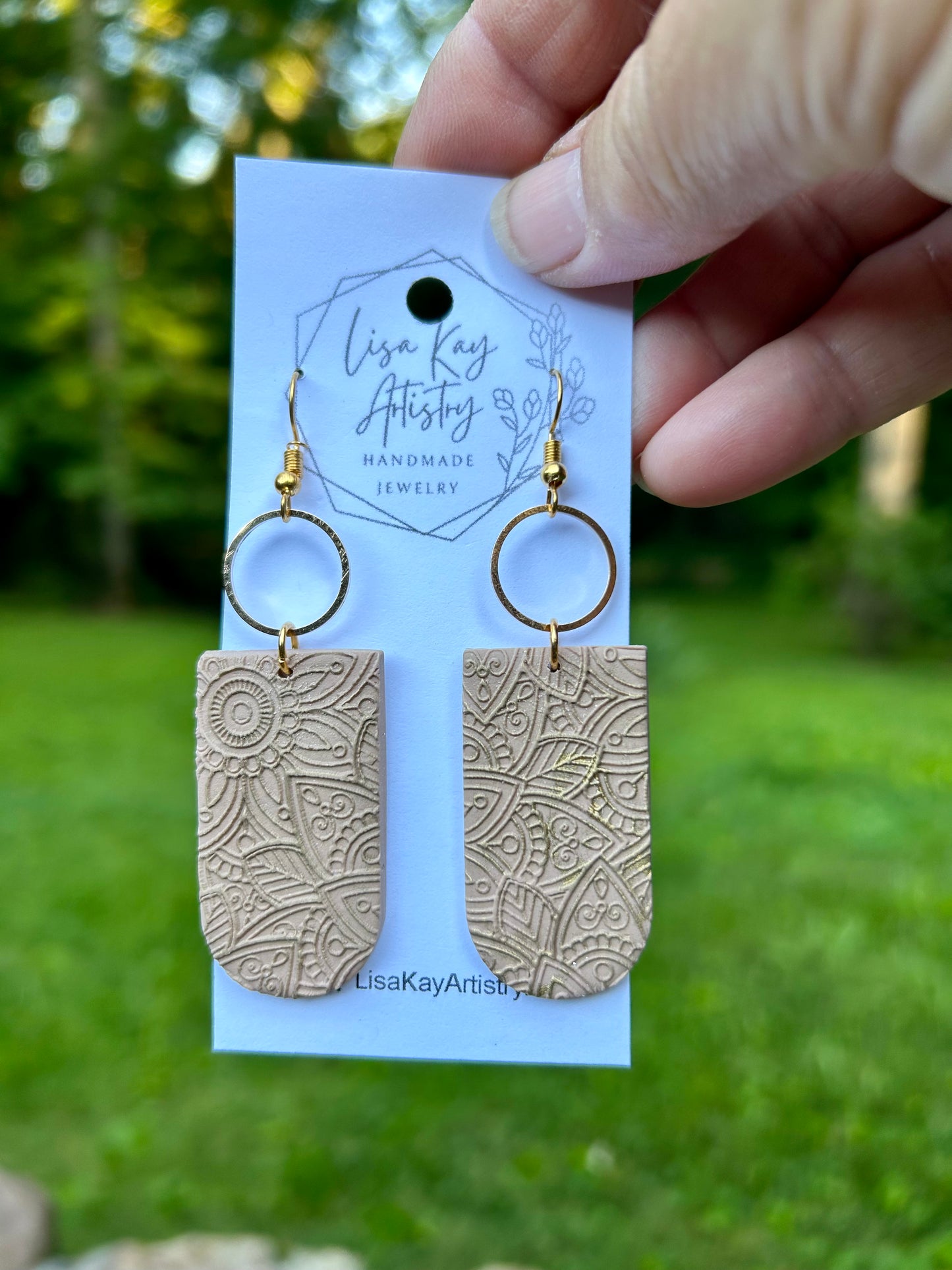 Boho Embossed Dangle