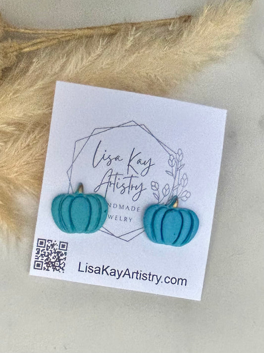 Fall Teal Pumpkin Studs Single Set