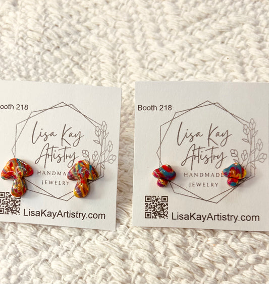 Mini Mushroom Studs