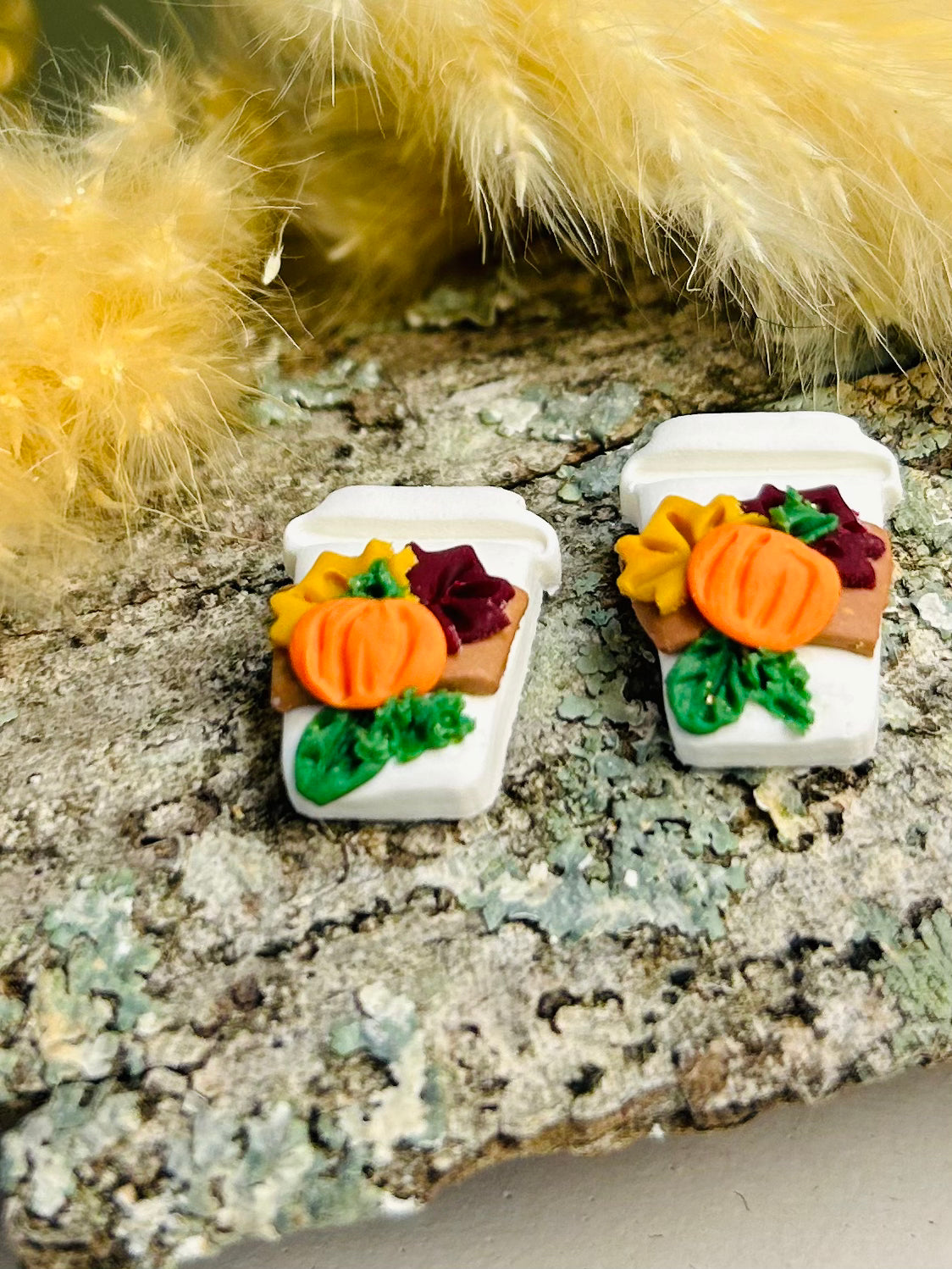 Pumpkin Spice Latte Studs