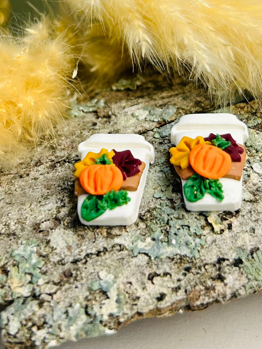 Pumpkin Spice Latte Studs