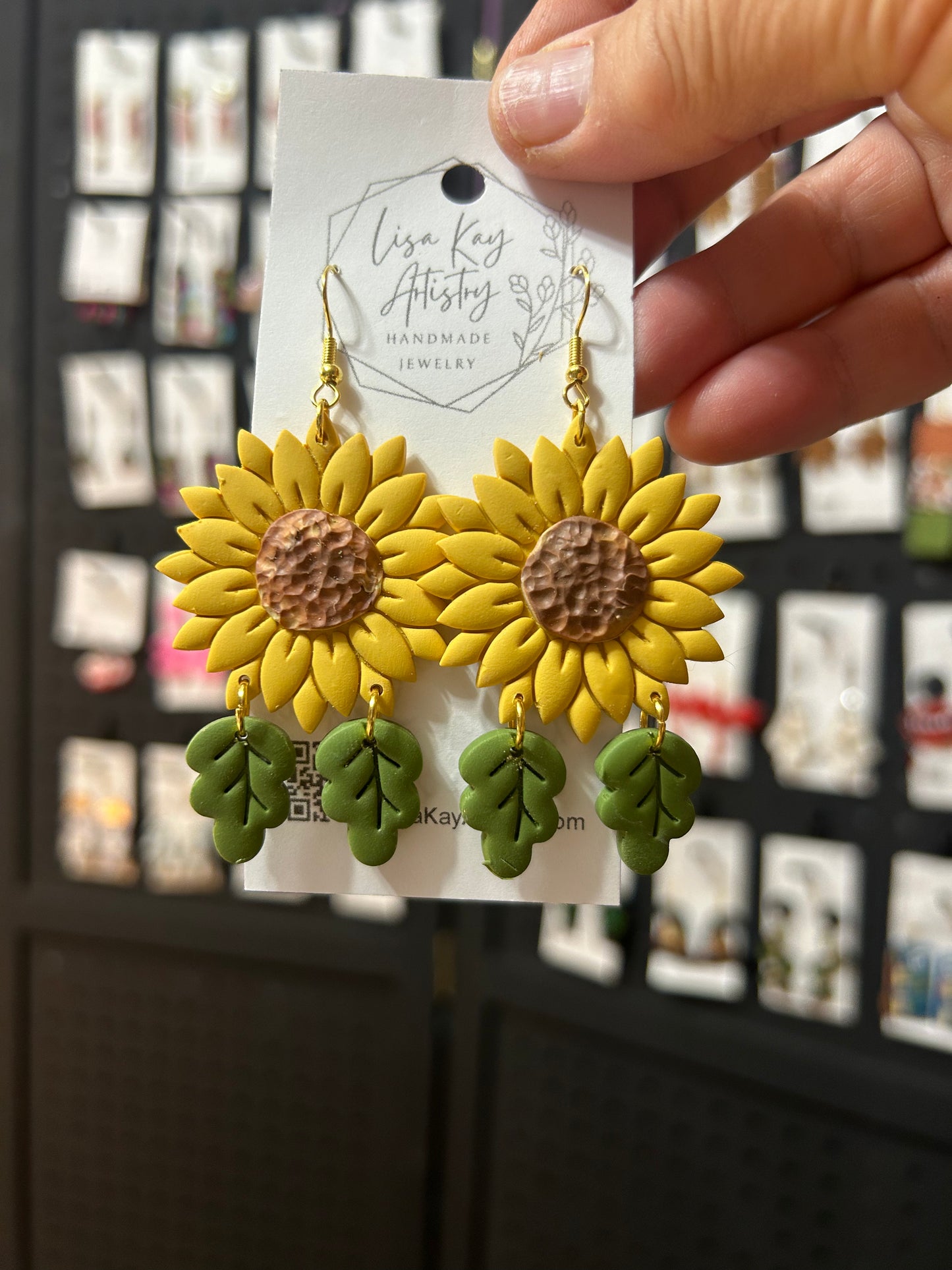 Sunflowers and Leaves Dangle