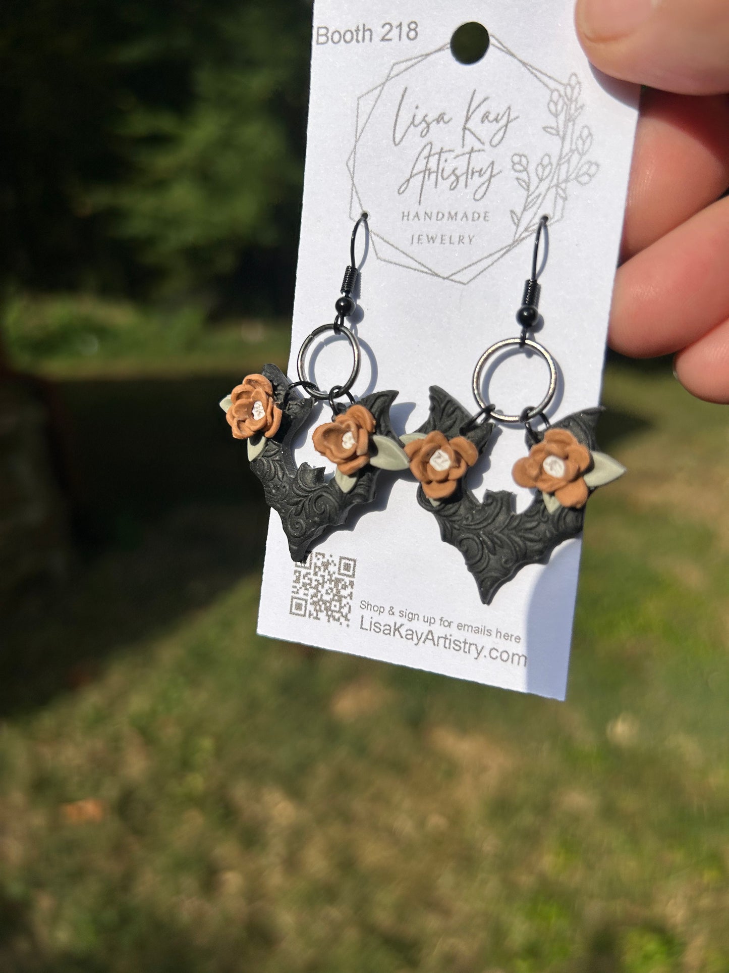 Bats -floral dangles