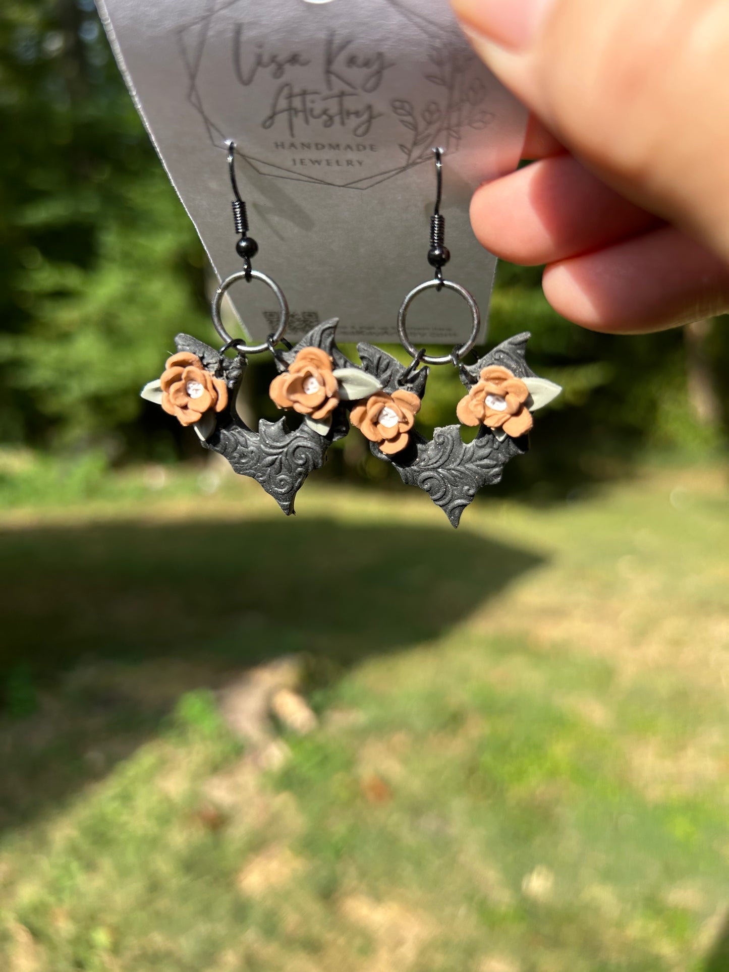 Bats -floral dangles