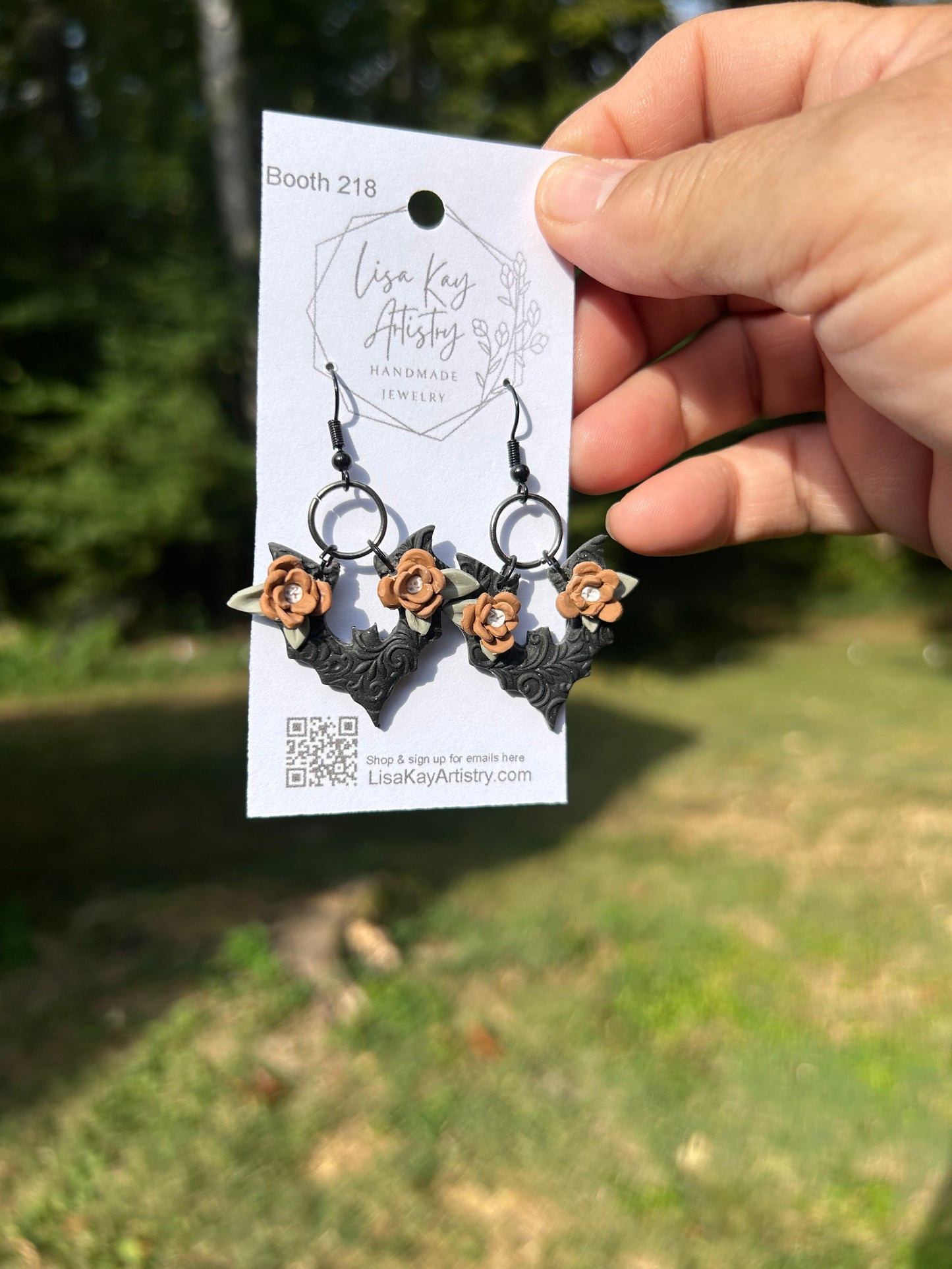 Bats -floral dangles