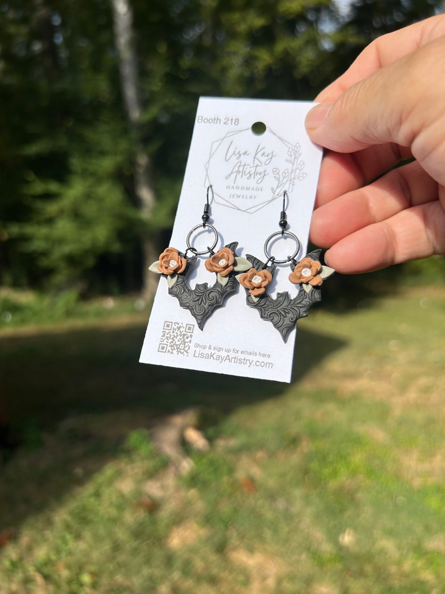 Bats -floral dangles