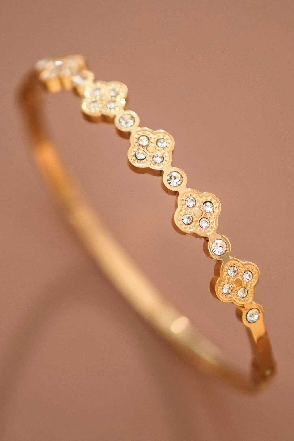 18K Gold PVD Plated Stainless Steel Bangle - 7726