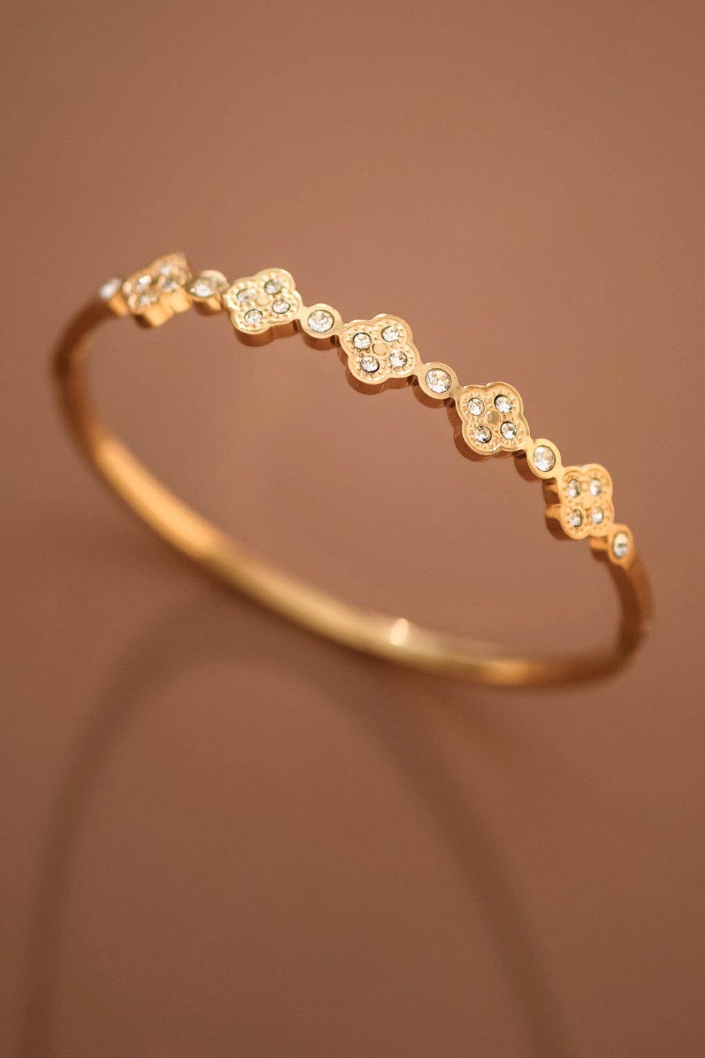 18K Gold PVD Plated Stainless Steel Bangle - 7726