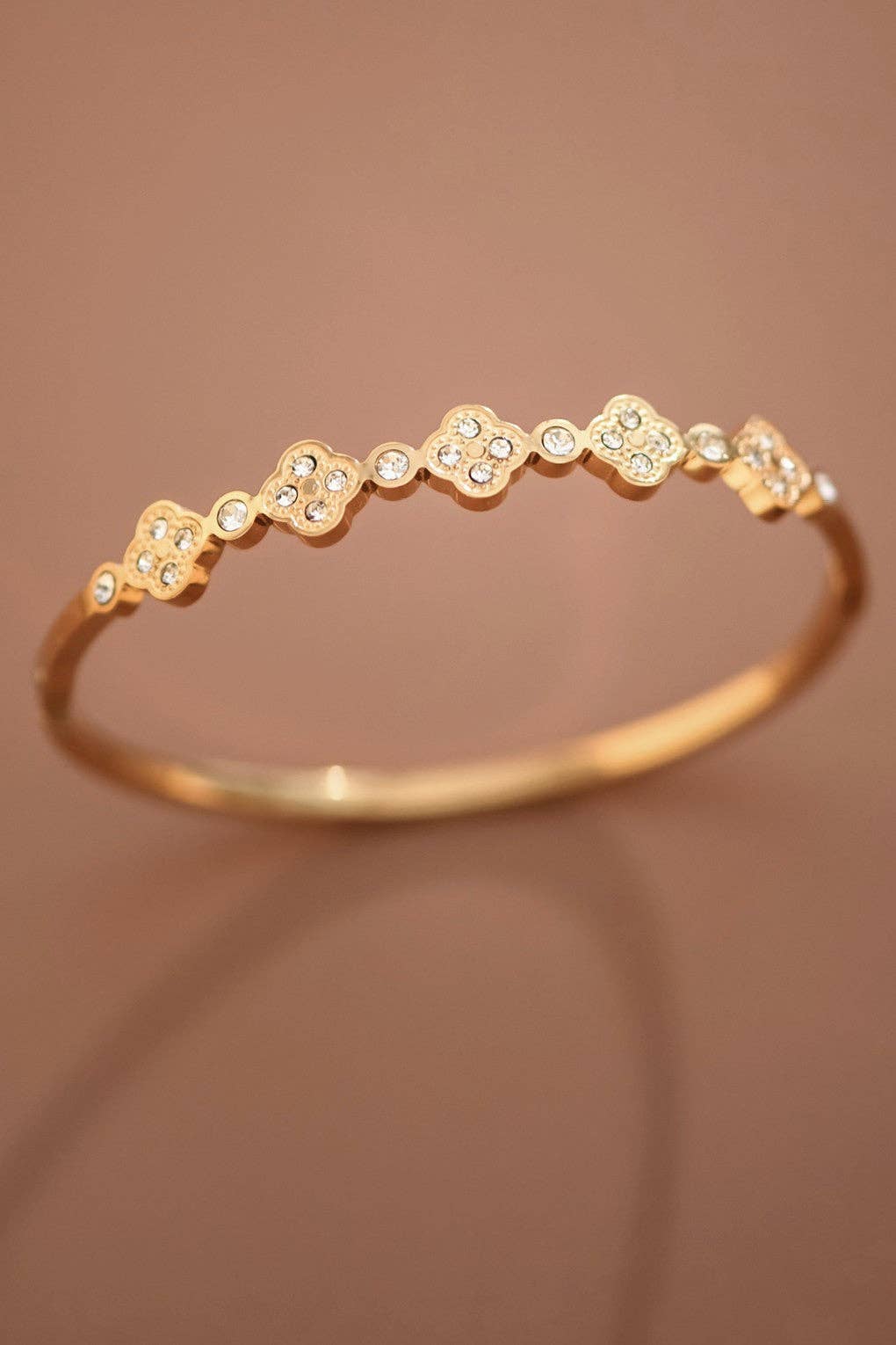 18K Gold PVD Plated Stainless Steel Bangle - 7726