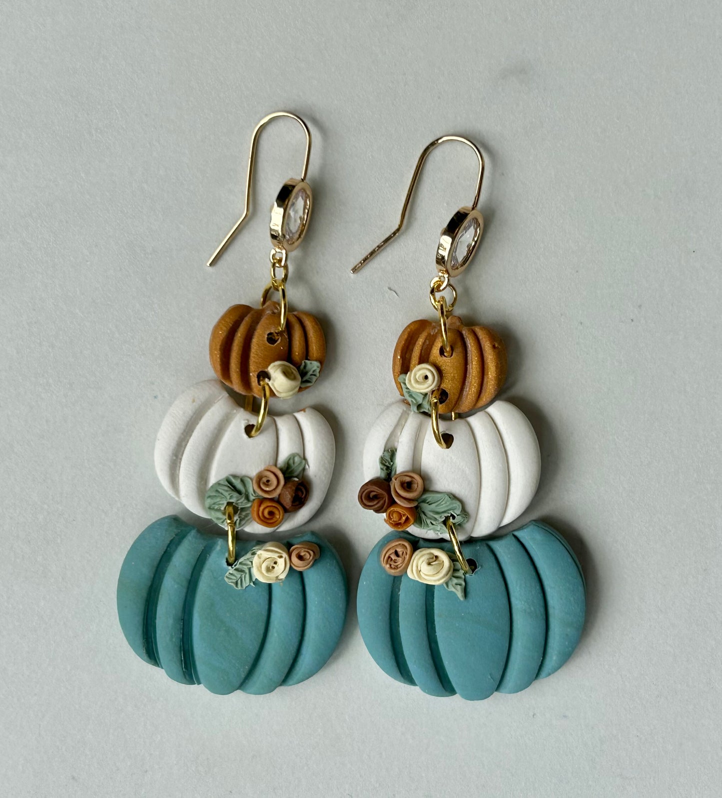 Pumpkin Stack Dangle Earrings