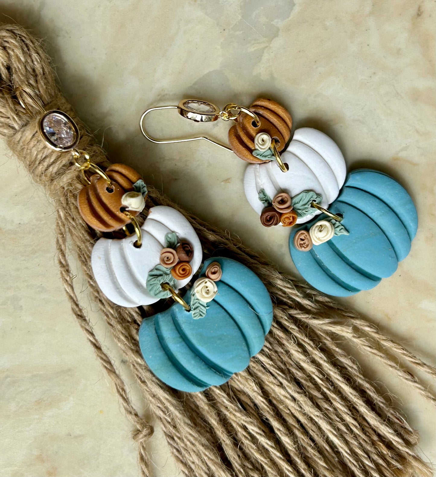 Pumpkin Stack Dangle Earrings