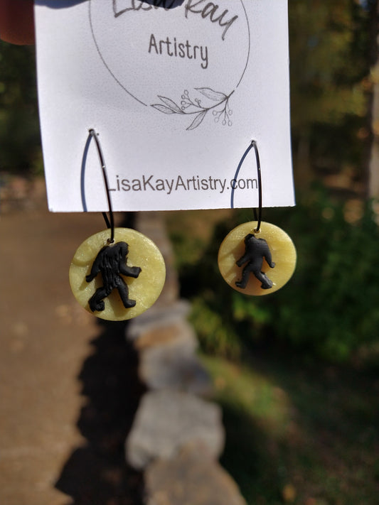 Big Foot in the Moon Glow Earrings