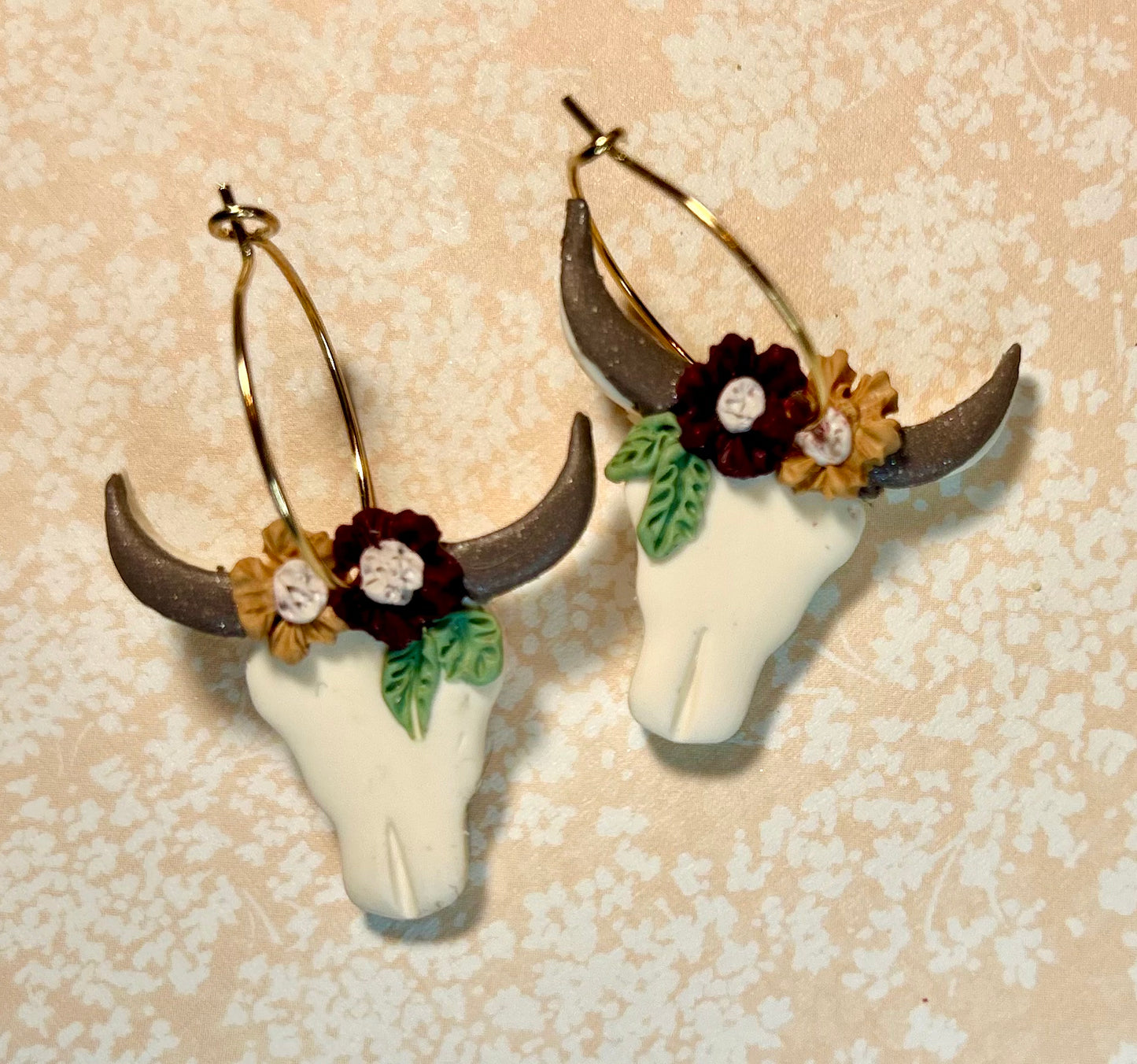 Longhorn Cattle Hoop Earrings